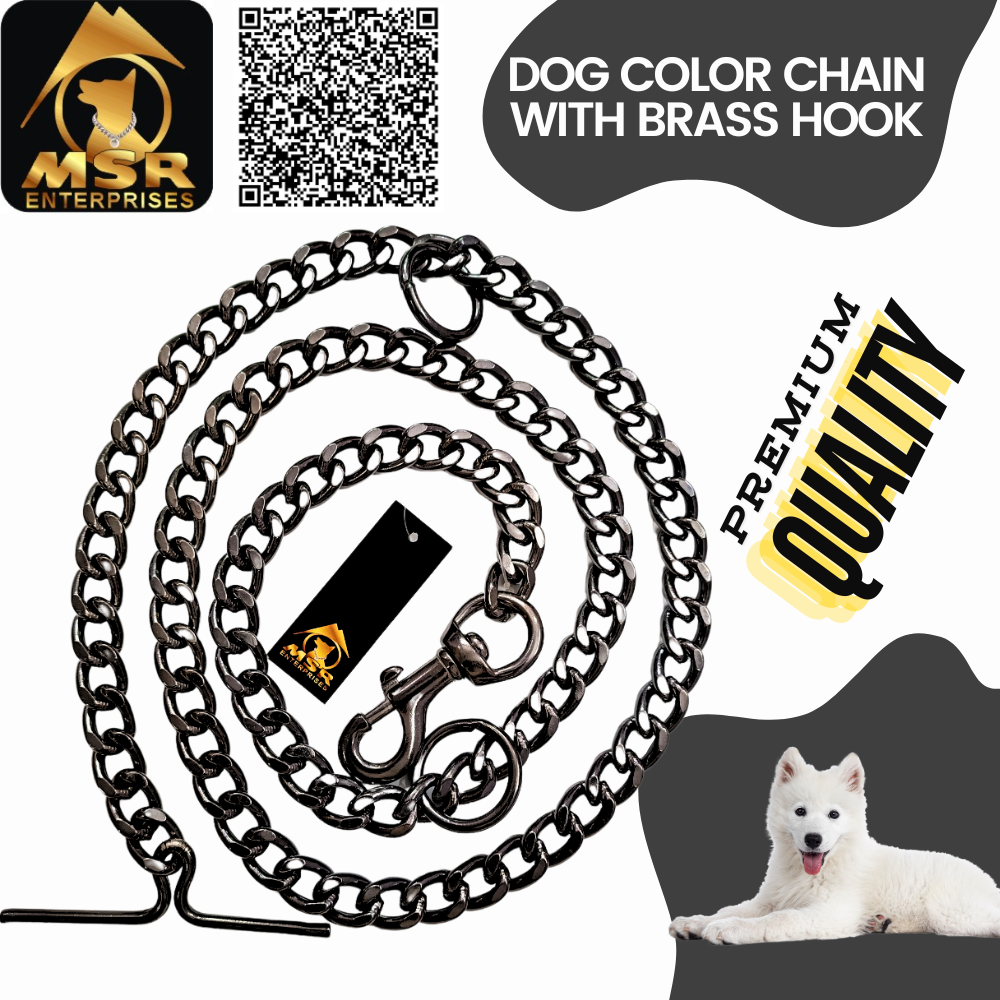 DOG Color CHAIN WITH BRASS HOOK1