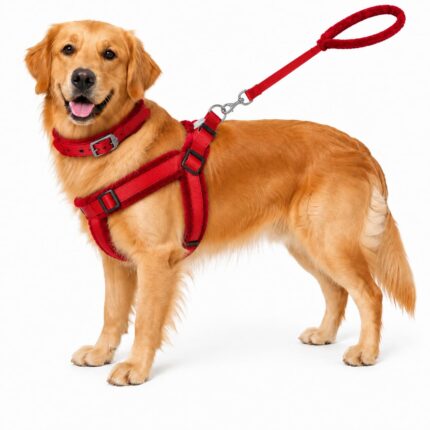 Dog Furr Leash +Collar+ BodyBelt Combo set