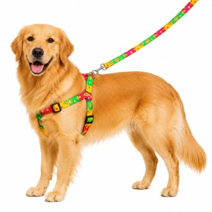 MSR Greenish Print Dog Combo Set | SR Clip Collar & Leash
