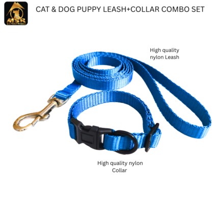 CAT & DOG PUPPY COLLAR + LEASH COMBO SET