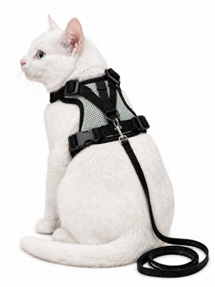 MSR Breathable Cat Harness | Soft Harness with Leash | Green
